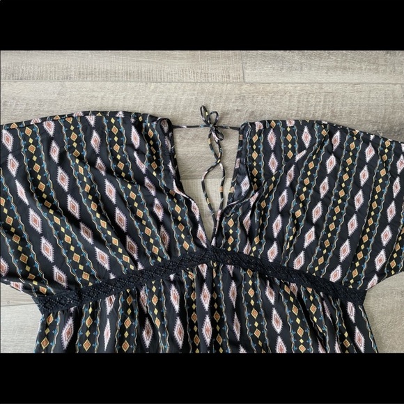 Hayden Los Angeles Boho V-Neck Tribal Print Maxi Dress Size 3XL - Picture 5 of 7